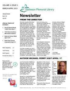 Newsletter Mar Apr 2013