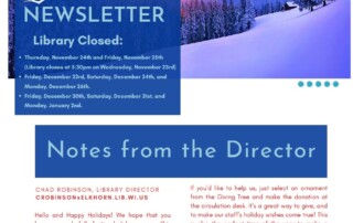 November and December 2022 Newsletter